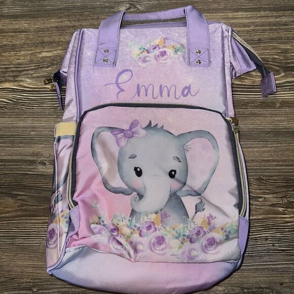 Personalized baby Diaper bag knapsack /Backpack monogram mommy bag baby bag gift - Picture 1 of 11
